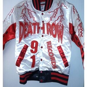 Headgear Classics Death Row Records Satin Bomber Jacket 90s Reversible  XS